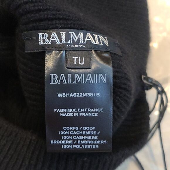 BALMAIN Cashmere Beanie Hat - Picture 4 of 6